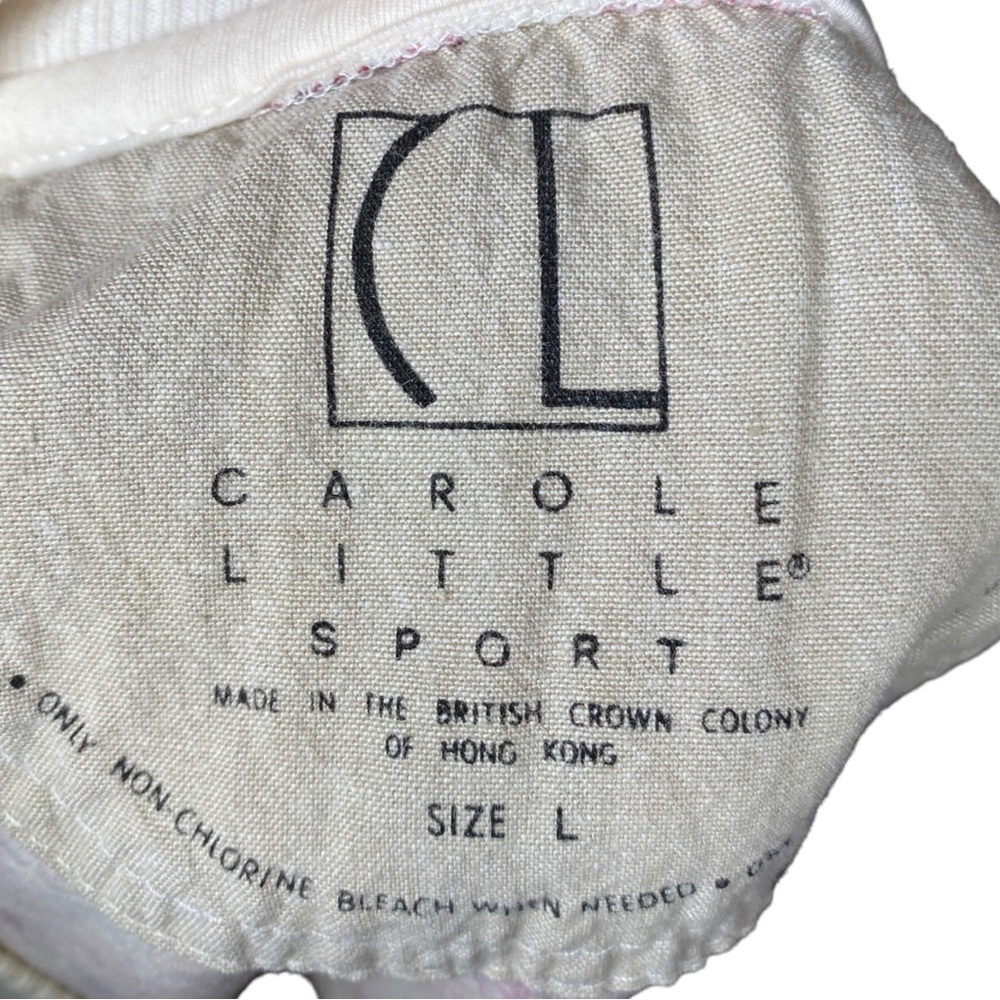Carole Little Sport Floral Tee Vintage Size L - Picture 4 of 4